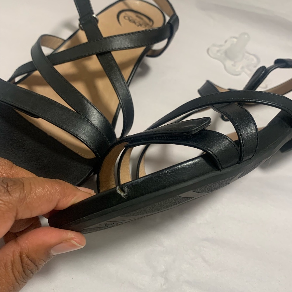 Women’s ABEO SAMANTHA, Strappy Comfort Sandal. Leather, Black. Size 9. - Picture 8 of 9